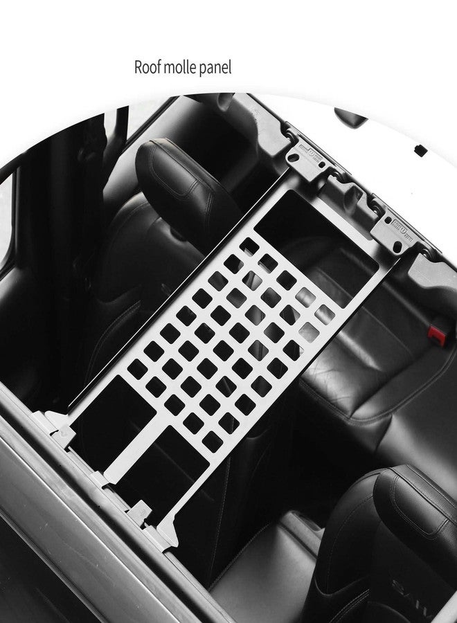 JeCar Roof Rack Hard Top Molle Panel for Jeep Wrangler Overhead Cargo Storage Metal Shelf Accessories for 2018-2024 2025+ Jeep Wrangler JL JLU Unlimited Gladiator JT - Image 2